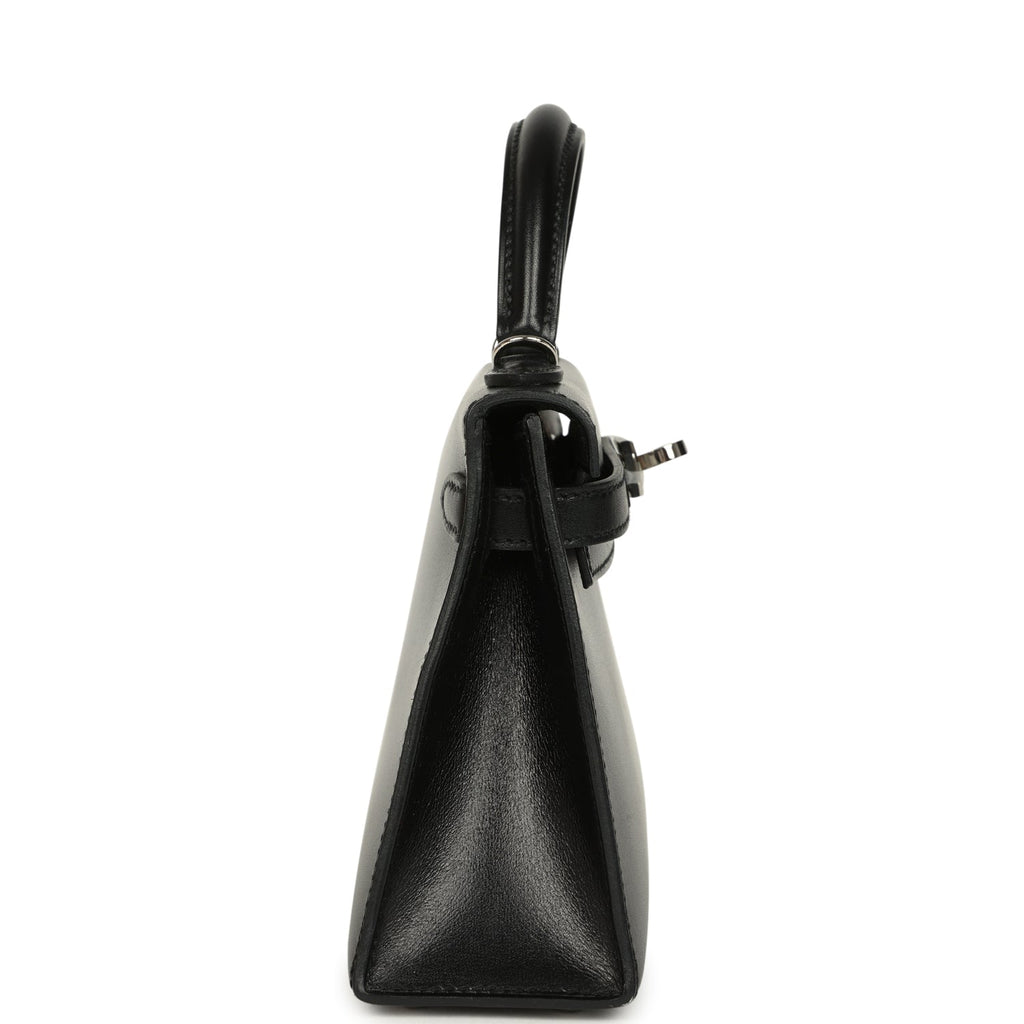 Hermes Kelly Sellier 20 Black Box Palladium Hardware
