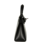 Hermes Kelly Sellier 20 Black Box Palladium Hardware