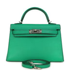 Hermes Kelly Sellier 20 Cactus Verso Chèvre Mysore Palladium Hardware