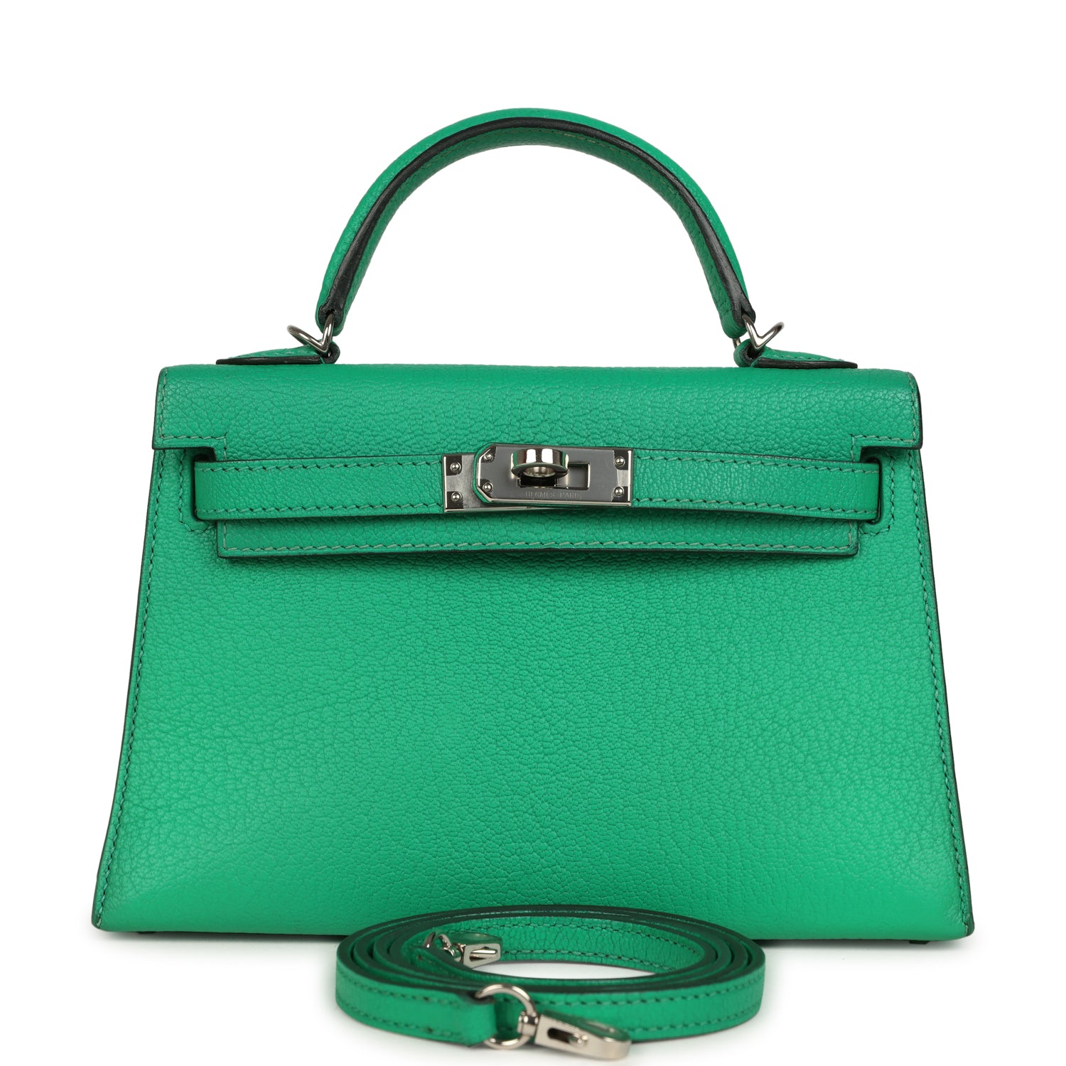 Hermes Kelly Sellier 20 Cactus Verso Chèvre Mysore Palladium Hardware