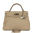 Hermes Kelly Retourne 32 Gris Tourterelle Togo Palladium Hardware