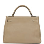 Hermes Kelly Retourne 32 Gris Tourterelle Togo Palladium Hardware