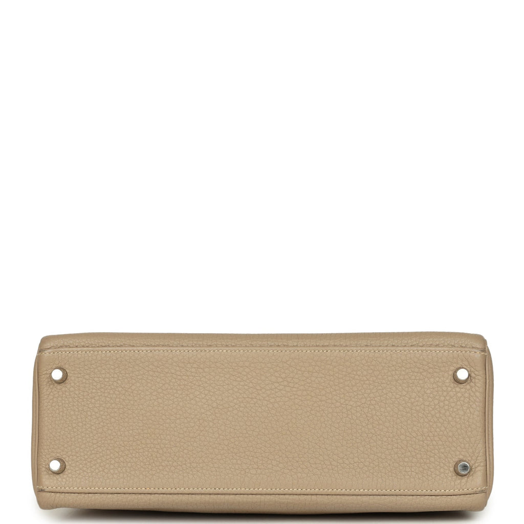 Hermes Kelly Retourne 32 Gris Tourterelle Togo Palladium Hardware