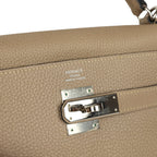 Hermes Kelly Retourne 32 Gris Tourterelle Togo Palladium Hardware