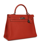 Hermes Retourne Kelly 35 Sanguine Clemence Palladium Hardware
