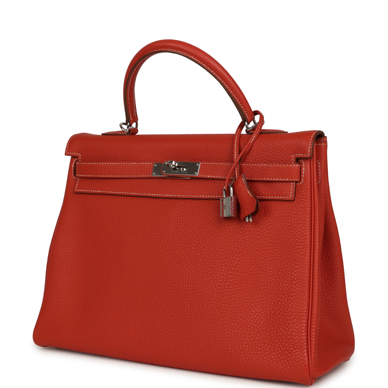Hermes Retourne Kelly 35 Sanguine Clemence Palladium Hardware