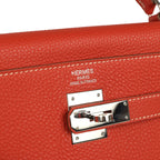 Hermes Retourne Kelly 35 Sanguine Clemence Palladium Hardware