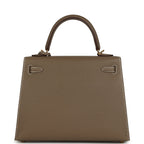 Hermes Kelly Sellier 25 Etoupe Epsom Gold Hardware