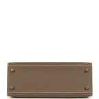 Hermes Kelly Sellier 25 Etoupe Epsom Gold Hardware
