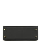 Hermes Kelly Sellier 25 Black Epsom Gold Hardware
