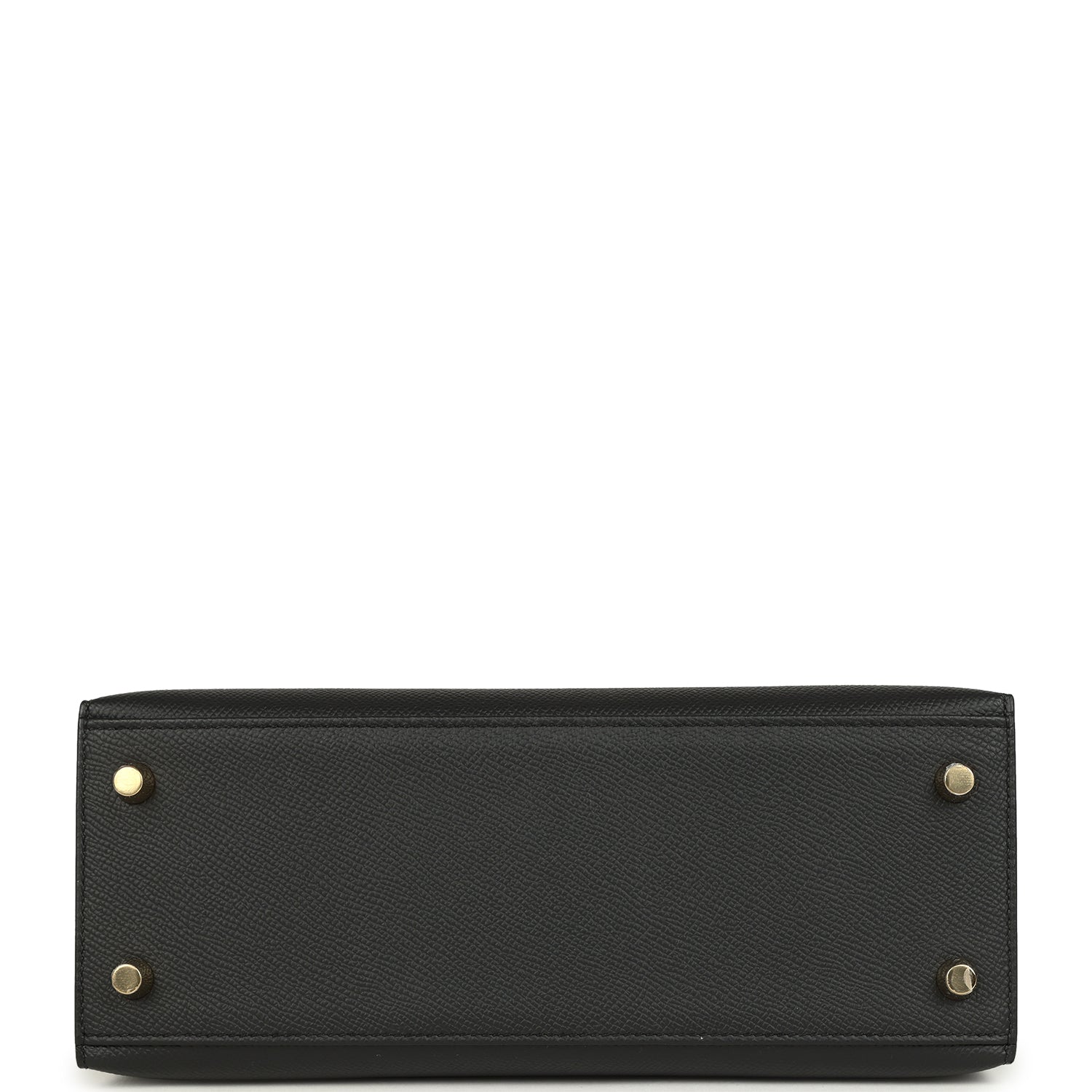 Hermes Kelly Sellier 25 Black Epsom Gold Hardware