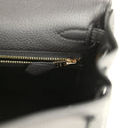 Hermes Kelly Retourne 25 Black Togo Gold Hardware