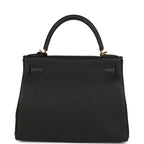 Hermes Kelly Retourne 28 Black Togo Gold Hardware