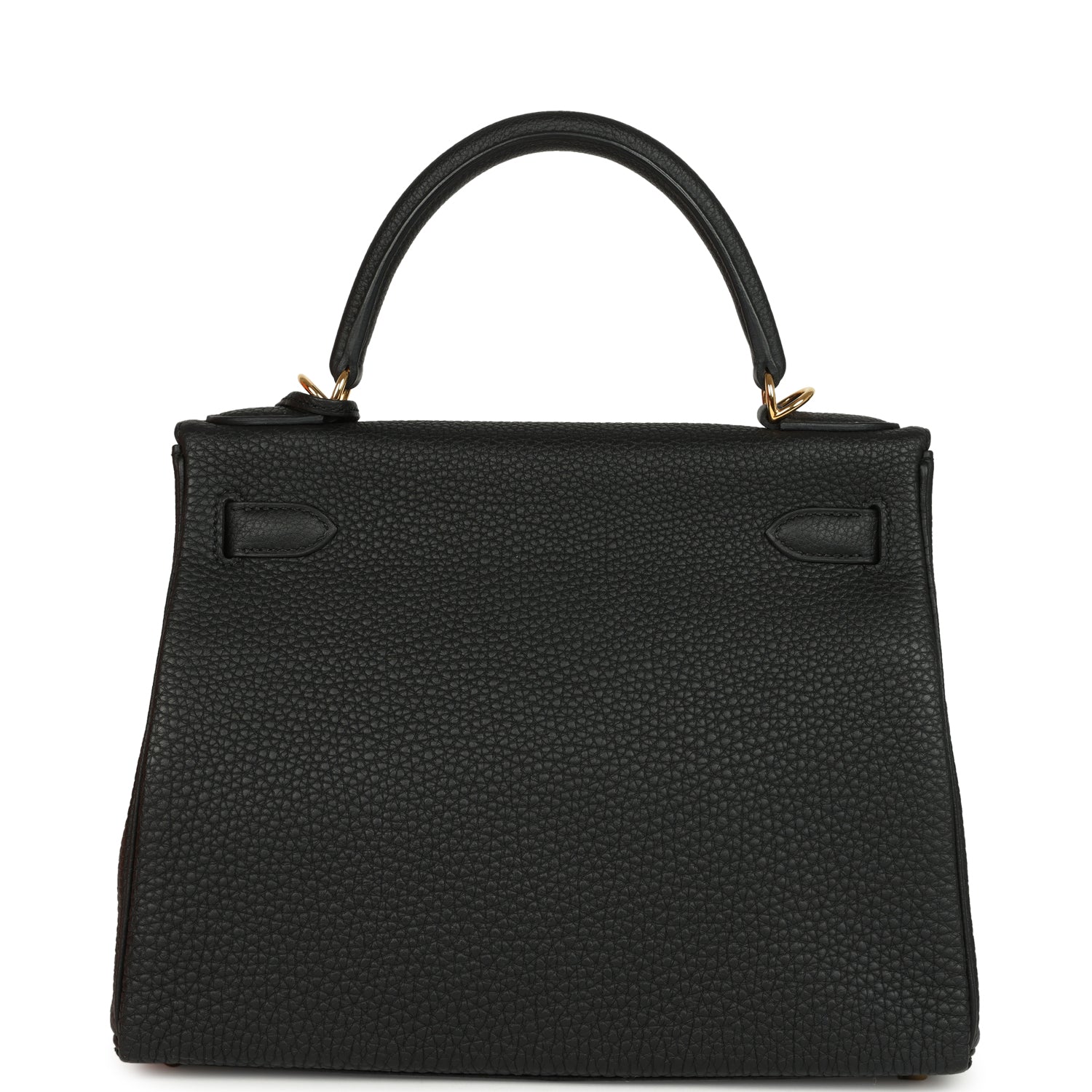 Hermes Kelly Retourne 28 Black Togo Gold Hardware