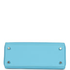 Hermes Kelly Retourne 25 Celeste Swift Palladium Hardware