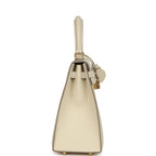 Hermes Kelly Sellier 25 Craie Epsom Permabrass Hardware