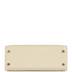 Hermes Kelly Sellier 25 Craie Epsom Permabrass Hardware