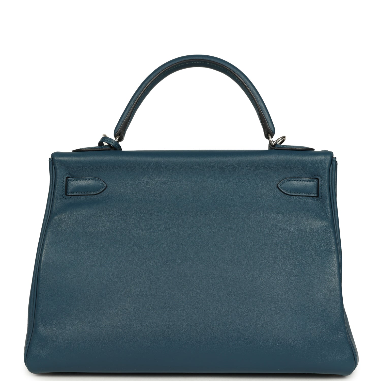 Hermes Kelly Retourne 32 Bleu De Malte Swift Palladium Hardware