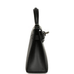 Hermes Kelly Sellier 20 "Cheval De Bois" Black and Multi Tadelakt Palladium Hardware