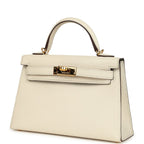Hermes Special Order (HSS) Kelly Sellier 20 Nata Verso Chevre Mysore Gold Hardware