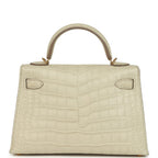 Hermes Kelly Sellier 20 Beton Matte Alligator Gold Hardware