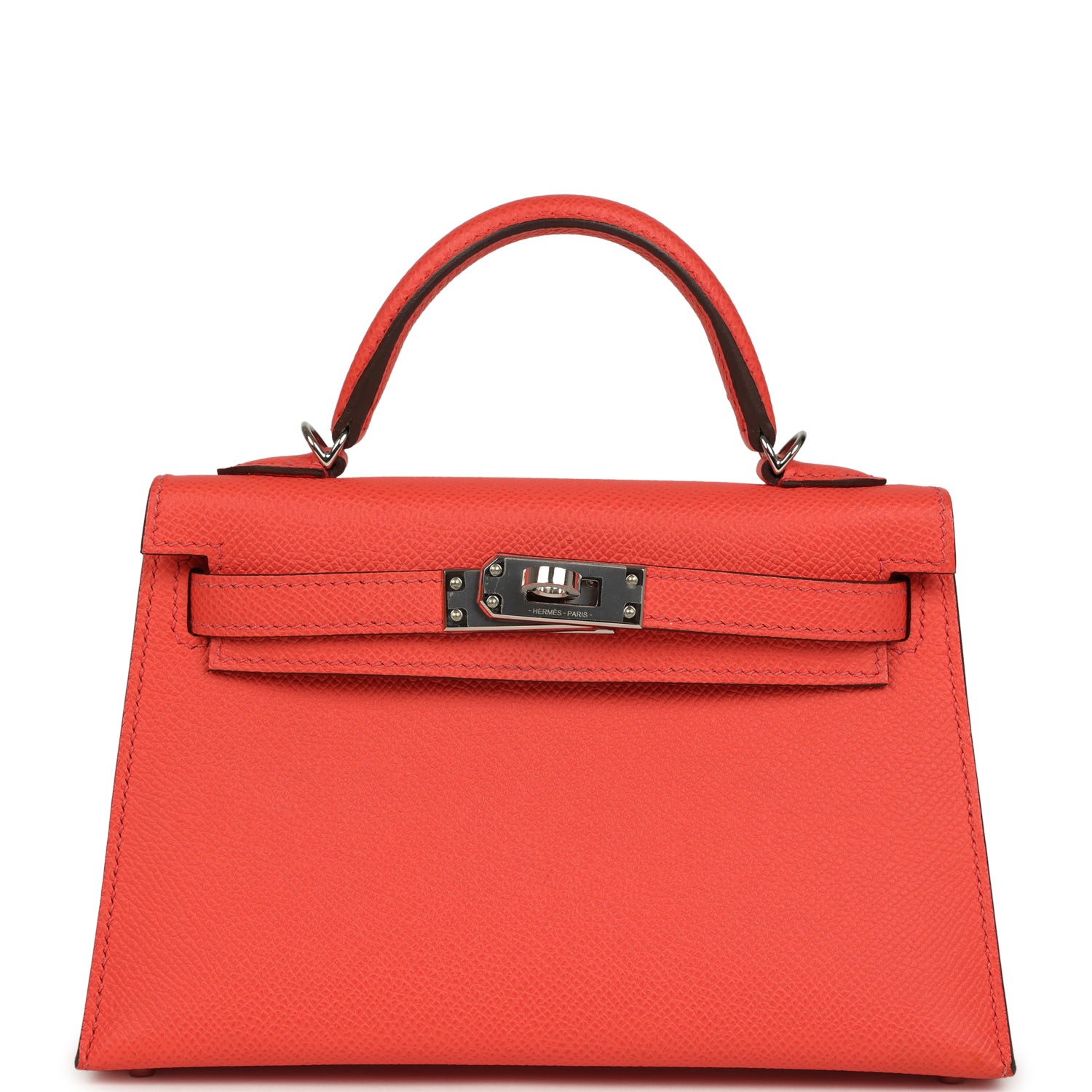 Hermes Kelly Sellier 20 Rose Texas Epsom Palladium Hardware