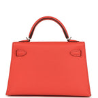 Hermes Kelly Sellier 20 Rose Texas Epsom Palladium Hardware