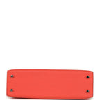 Hermes Kelly Sellier 20 Rose Texas Epsom Palladium Hardware