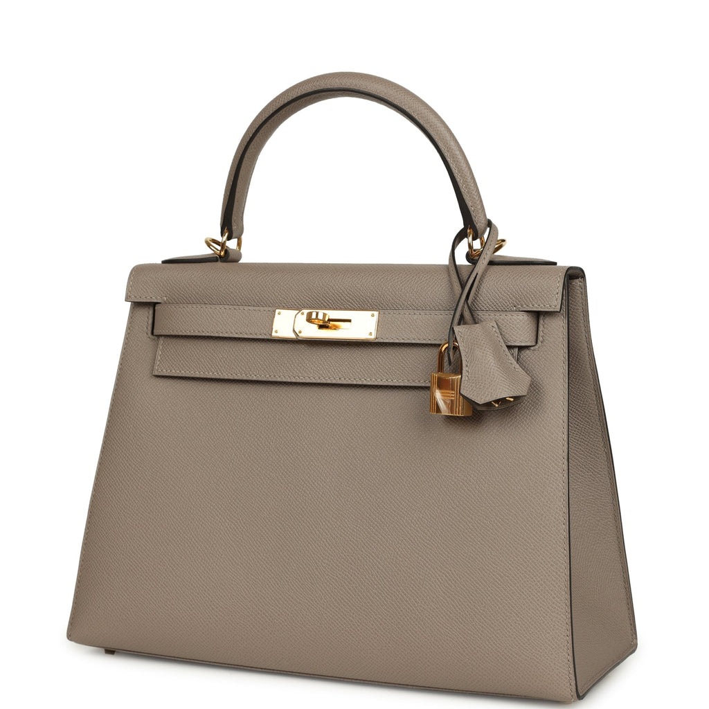 Hermes Kelly Sellier 28 Gris Asphalt Epsom Gold Hardware