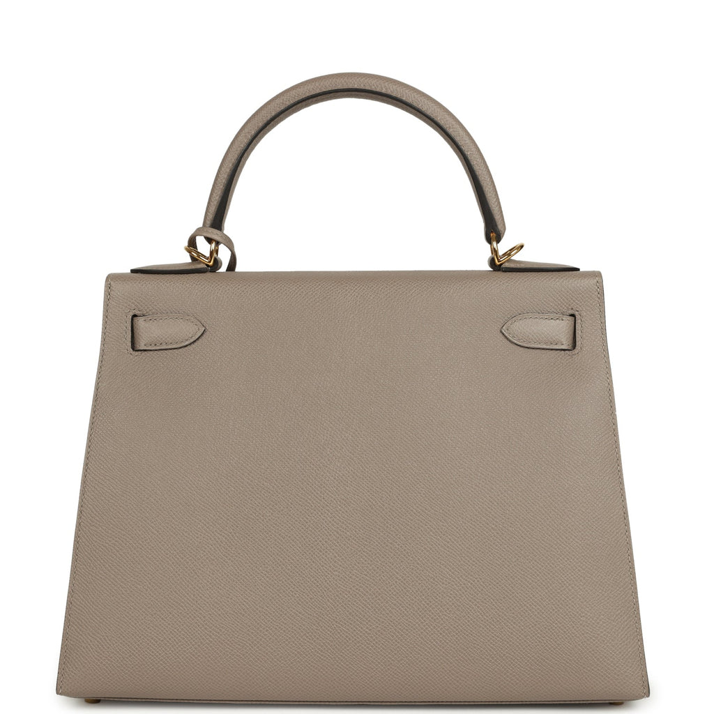 Hermes Kelly Sellier 28 Gris Asphalt Epsom Gold Hardware