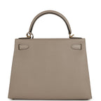 Hermes Kelly Sellier 28 Gris Asphalt Epsom Gold Hardware