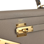 Hermes Kelly Sellier 28 Gris Asphalt Epsom Gold Hardware