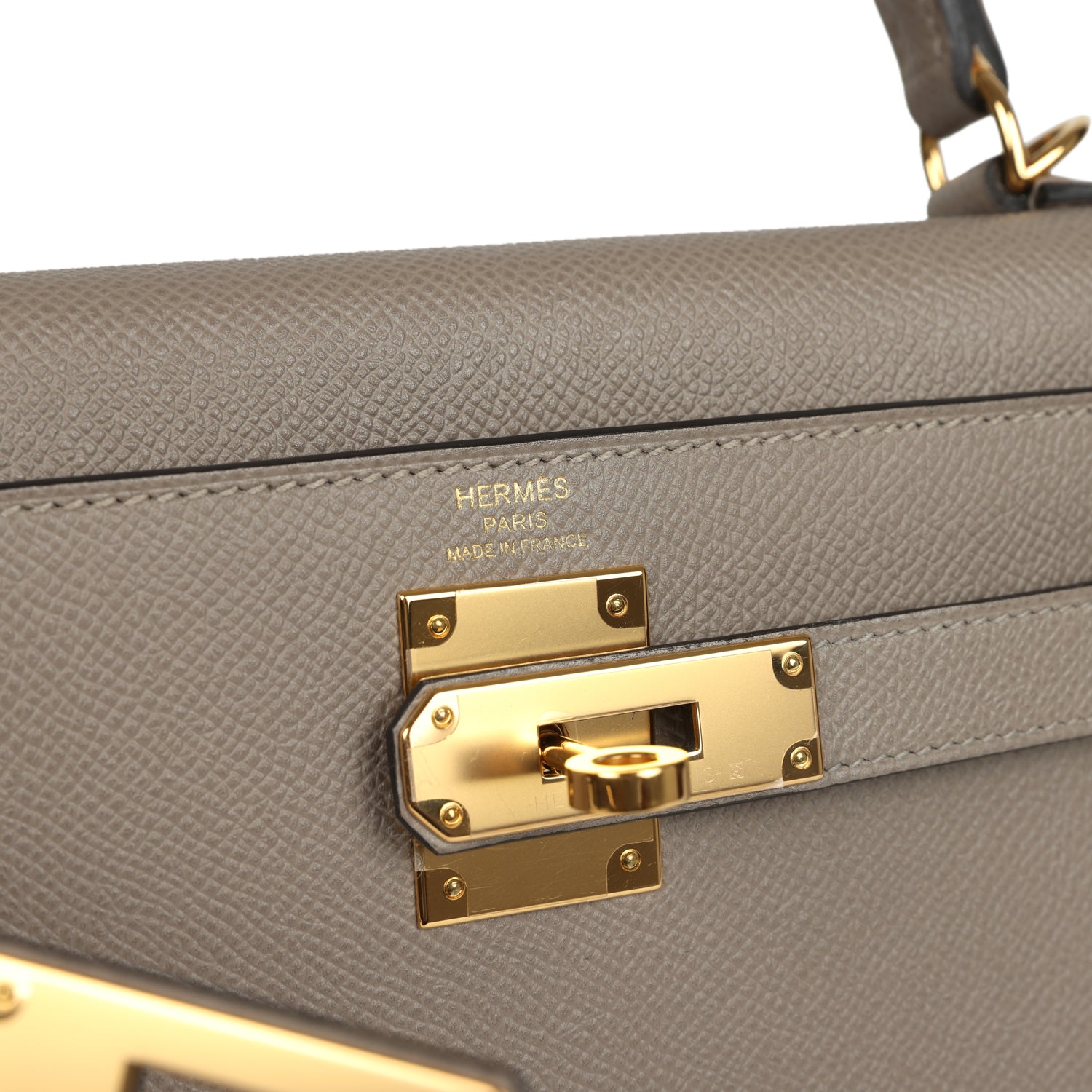 Hermes Kelly Sellier 28 Gris Asphalt Epsom Gold Hardware