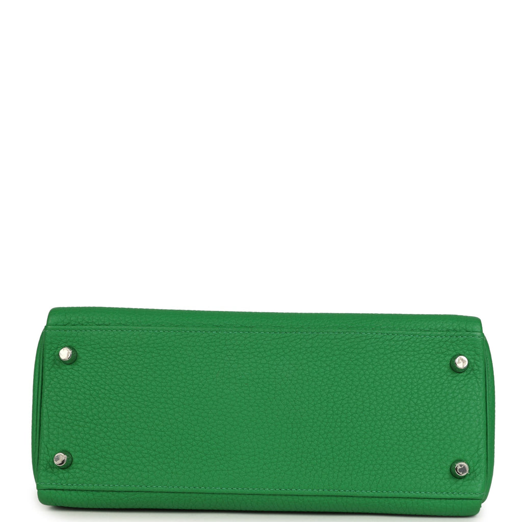 Hermes Kelly Retourne 28 Bambou Togo and Shiny Niloticus Crocodile Touch Palladium Hardware