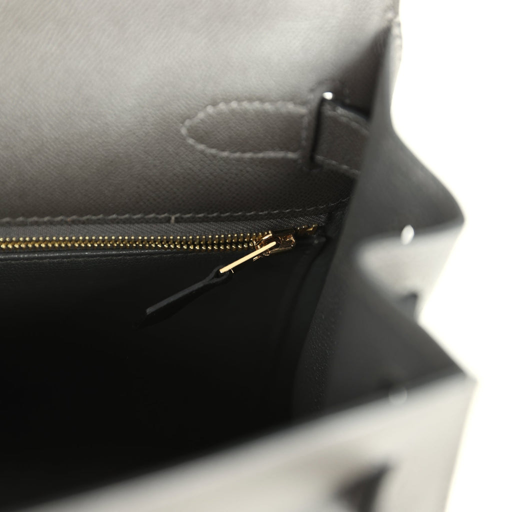Hermes Kelly Sellier 28 Graphite Madame Gold Hardware