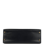 Vintage Hermes Kelly Sellier 32 Bleu Marine Box Gold Hardware
