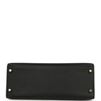 Hermes Kelly Sellier 28 Black Epsom Gold Hardware