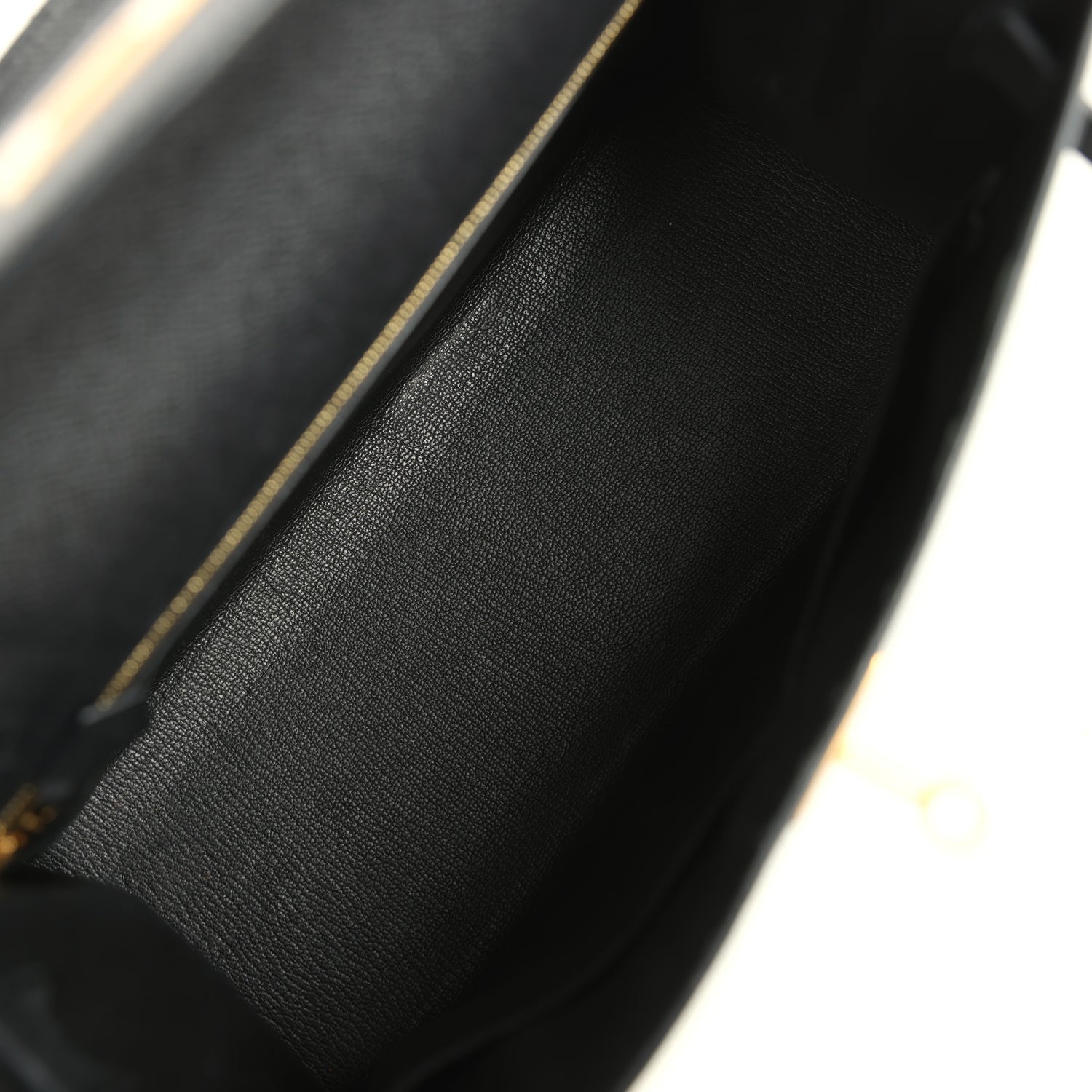 Hermes Kelly Sellier 28 Black Epsom Gold Hardware