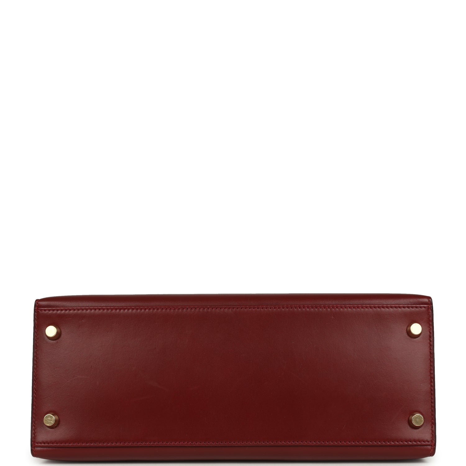 Vintage Hermes Kelly Sellier 28 Rouge H Box Gold Hardware