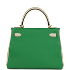 Hermes Special Order (HSS) Kelly Retourne 28 Bambou and Craie Togo Brushed Gold Hardware