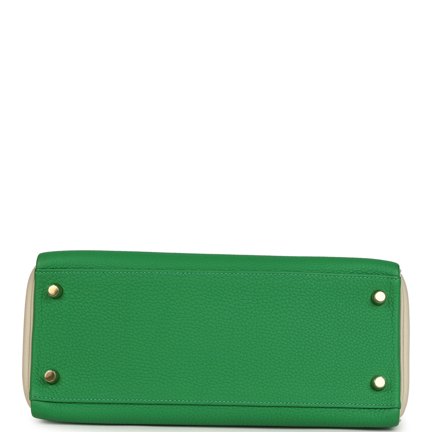 Hermes Special Order (HSS) Kelly Retourne 28 Bambou and Craie Togo Brushed Gold Hardware