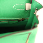 Hermes Special Order (HSS) Kelly Retourne 28 Bambou and Craie Togo Brushed Gold Hardware