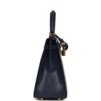 Hermes Kelly Sellier 25 Bleu Saphir Chevre Chamkila Palladium Hardware