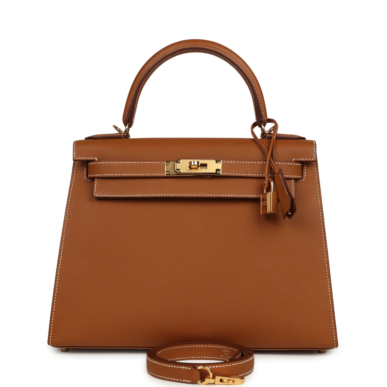 Hermes Kelly Sellier 28 Gold Epsom Gold Hardware