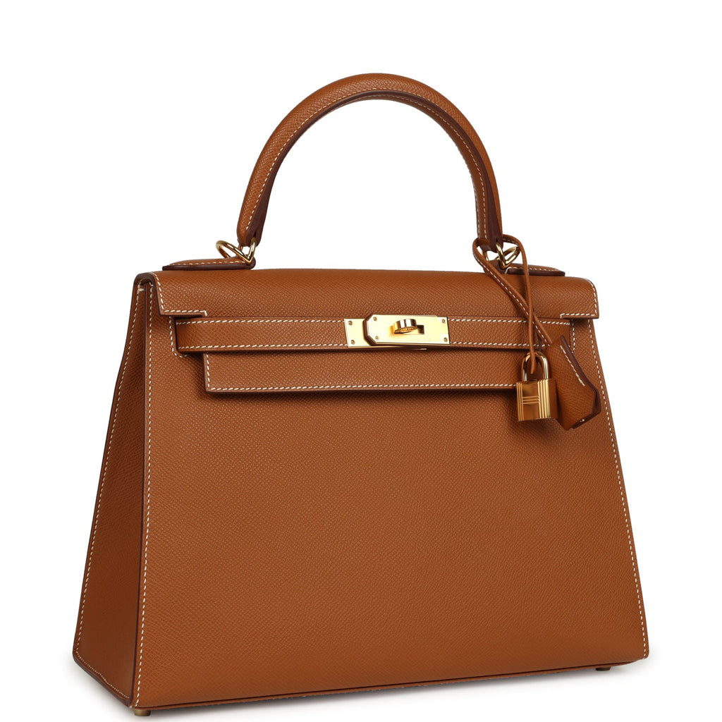 Hermes Kelly Sellier 28 Gold Epsom Gold Hardware