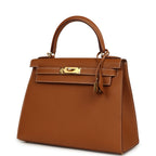 Hermes Kelly Sellier 28 Gold Epsom Gold Hardware