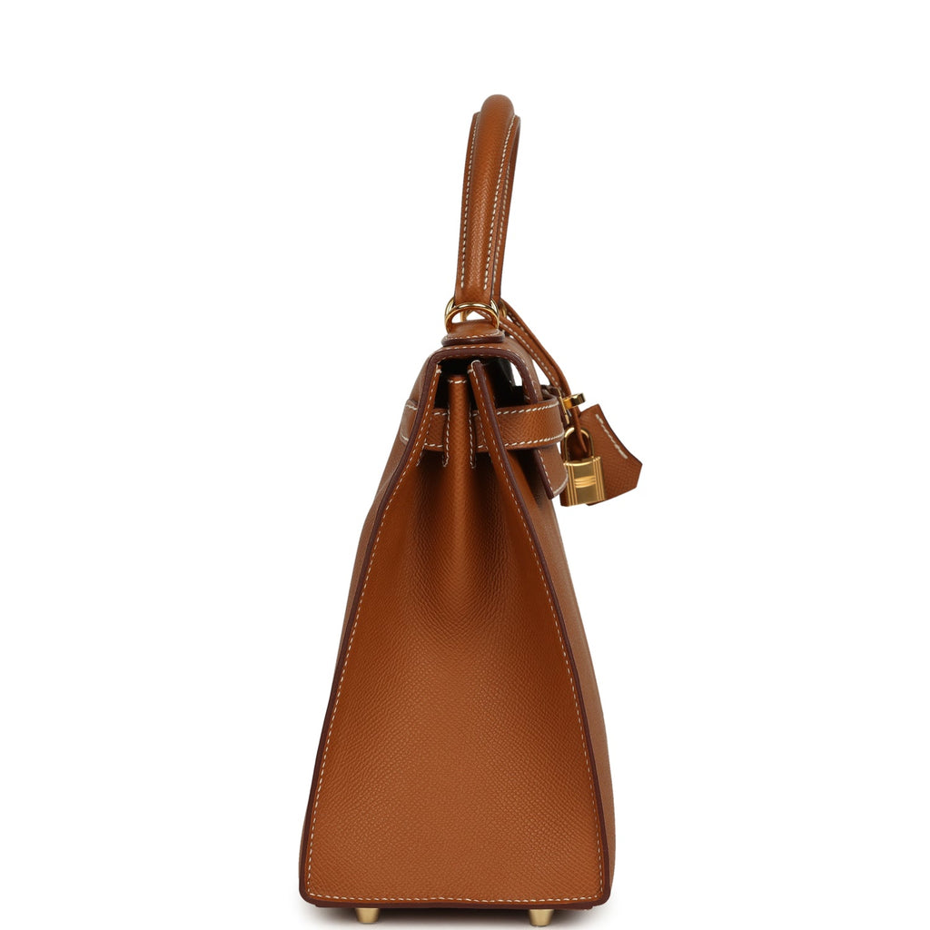 Hermes Kelly Sellier 28 Gold Epsom Gold Hardware