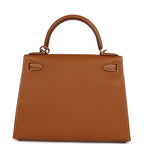 Hermes Kelly Sellier 28 Gold Epsom Gold Hardware