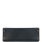 Hermes Kelly Sellier 32 Bleu Indigo and Rouge H Contour Epsom Gold Hardware