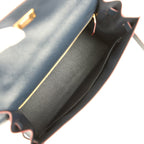 Hermes Kelly Sellier 32 Bleu Indigo and Rouge H Contour Epsom Gold Hardware